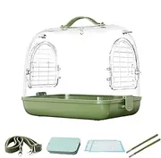 Bird Carrier Travel Cage - Portable Transparent Pet Carrier Backpack | Removable Hamster Carrying Supplies, Breathable Pet Transparent Travel Bag with Comfy Mat