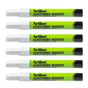 12PK Artline Gardeners Permanent Marker Fade Resistant/Instant Dry Pen White