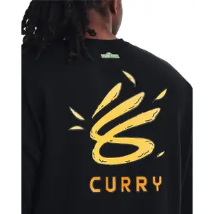 【UNDER ARMOUR】UA 男 Curry長袖大學T 芝麻街_1369617-001(黑)