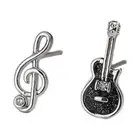 Dainty Guitar Cubic Zirconia Earring Unique Small Minimalist Stud Earring Women