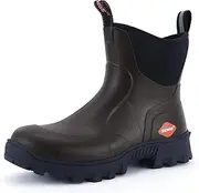 [Showave] Men's Short Rubber Boots Waterproof Rain Boots Insulated Working Booties with Comfortable Sports Sole