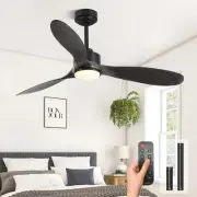 Wood Ceiling Fans with Lights, 52 Inch Ceiling Fans with Light and Remote for...