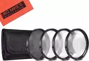 82Mm Close-Up Filter Set (+1, 2, 4 and +10 Diopters) Magnification Kit for Ca...