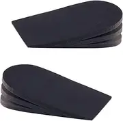 SIIHEA Adjustable Heel Lifts for Shoes, Height Increase Insoles for Achilles Tendonitis, Heel Pain, Leg Length Discrepancy Shoe Lifts for Men, Women 1/4" Thick (Medium (1Pair), Black)