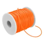 55 Yards 2mm PVC Hollow Pipe Rubber Cord 1mm ID with Plastic Spool, Orange