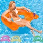 Handle-equipped Pool Float Sealed Floating Row Ultimate Water Fun Lounge Bed