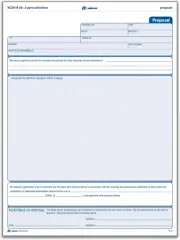 Proposal Unit Form, 3 Part, Carbonless, 8.5 X 11.44 Inches, 50 Sets per Pack, Wh