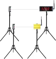 Wireless Laser Timer for Sprints, Stopwatch for Track 40 60 Yard Dash, Laser Sprint Timer System, Race Clock for Running/Track Field/Speed Tranning(High Stand)