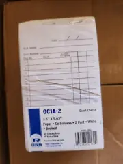 Royal Paper RPPGC1A2 13 Lines Check Carbonless 2 Part Booked