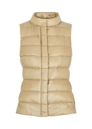 Herno Giulia Quilted Shell Gilet - Gold - 8 8