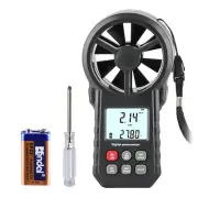 Digital Anemometer, Handheld Wind Speed Meter with Temperature Sensor, Wind Gaug