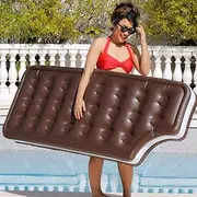 Swim Ring Chocolate Sandwich Sandwich Floating Row Swimming Ring, Swimming Pool Float Inflatable Toy Adult & Child Floating Bed Water Recreation Chair LWX