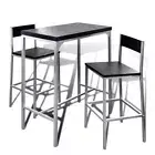 Kitchen Breakfast Bar Dinner Dining Coffee High Table and Seat Chairs Stool Set