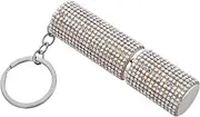 [Minkissy] Rhinestone Perfume Bottle Keychain Travel Essential Oil Cosmetic Container Refillable Bag Pendant Accessory