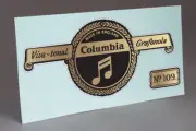 PRE CUT WATER SLIDE DECAL COLUMBIA 109 PHONOGRAPH GRAMOPHONE