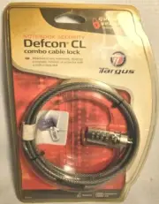 Notebook Security Defcon CL combo cable combination lock by Targus Quickly...