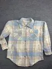 Fornia Shacket Shirt Women's Medium Blue Fleece Plaid Long Sleeve Snap Up NWT
