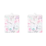 2x The Peanutshell 101cm Cotton Nursery Blanket Baby/Newborn Bedding Pink Floral