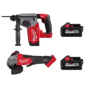 Milwaukee 1" SDS-Plus Rotary Hammer W/ Grinder And 6.0-Ah Batteries 18V Lit-Ion