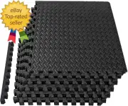 Interlocking Foam Tiles Puzzle Mats for Floor 24 SQ FT 1/2 Inch, 6 Tiles, EVA Gy