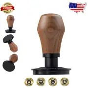 Precision 58mm Espresso Tamper with Walnut Handle & Interchangeable Springs