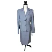Kasper Women’s SZ 6/8 Gray Polyester 2 PC Dress Suit