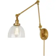 JVI Designs 1257-10-S5-CB Soho Swing Arm or Wall Lamp Satin Brass