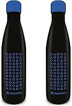 Pyramid International Playstation Metal Bottle (Symbol Pattern Design) Metal Drinks Bottle 19oz/540ml - Official Merchandise