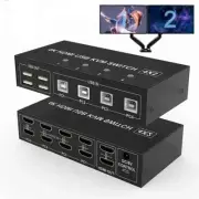 2x2 HDMI DisplayPort KVM Switch 4K 60Hz Dual Monitor KVM HDMI Extended Display