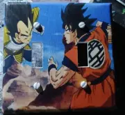 Handmade Decoupage - Vegeta Vs Goku Double Light Switch Plate Cover