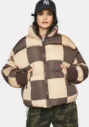 [Edikted] Payton Check Puffer Jacket