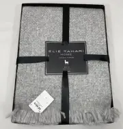 Elie Tahari Home Alpaca Throw Blanket 50 X 70 (Flannel Grey) New In Box NWT!