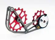 SwishTi Road Bicycle Oversized Pulley Titanium Cage for Sram Force eTap AXS Red
