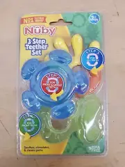 Nuby 3 Stage Teether Set, 3m+, 3 Ct