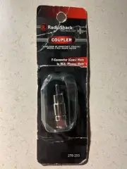 Radio Shack F-Connector (Coax) Male to RCA (Phono) Male Adapter 2780253 278-253