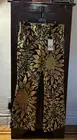 Zara Flared Leg Pants Flowers Paisley Orange Black Bohemian 70s Retro XXL