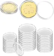 Bremorou 30 Pcs Silver Dollar Coin Holder Plastic Clear Coin Capsules Coins Collection Supplies Protectors for Collectors Silver Dollars Morgan Cent Quarter Storage Cases Gifts 40/45/50 cm