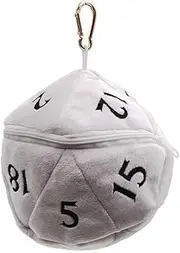 Ultra Pro D20 Plush Dice Bag, White