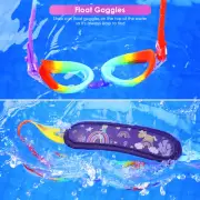 PUMKYN Kids Swim Goggles with Pain-Free Strap Adjustable Anti-UV SwimmingGoggles