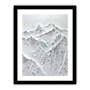 Snow Mountian Texture Art Framed Art