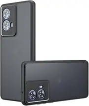 TQLGY Matte Case for Motorola Moto G85 / S50 Neo 6.7-Inch, Shockproof Military Grade Drop Protection, Frosted Translucent Skin-Touch Hard Back Slim Phone Cover, Black