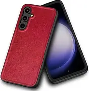 [Jarttarn] Compatible for Samsung Galaxy S23 FE Case, Premium Leather Soft Cover for Galaxy S23 FE 5G (6.4") 2023 Release (Red)