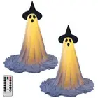 Halloween Light Up Ghost with String Lights for Front Door Porch Yard Home Party