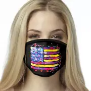 Colorful American Flag FACE MASK Reusable Washable Unisex Face Cover USA Seller