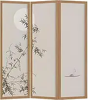 Room Divider, Folding Privacy Screen, Dividers Freestanding, Chinese Style Decoration Room Divider, Portable Reversible Partition for Home Office Restaurant Bedroom(3 pcs,180x45cm/70.8x17.7i