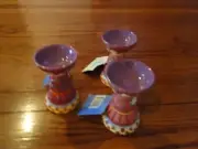 New Cottontail Easter egg decorative ceramic egg cups - anytime set of 3 spring
