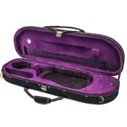 NEW Halfmoon Deluxe 4/4 Size Acoustic Violin Fiddle Case Purple/Black w/ Strap