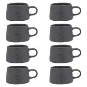 8PK Ecology Ottawa Stoneware Macchiato Cup Drinking Mug Tableware 85ml Stone