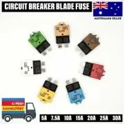 5-30A Circuit Breaker Blade Fuse Resettable Manual Reset Car Auto Marine 12/24V
