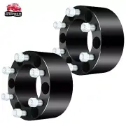 2 PCS Black 3" 6x5.5 14x1.5 Studs Wheel Spacers For Chevrolet Cadillac GMC
